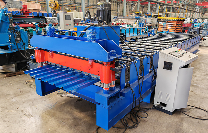 Trapezoidal (IBR) roofing sheet machine